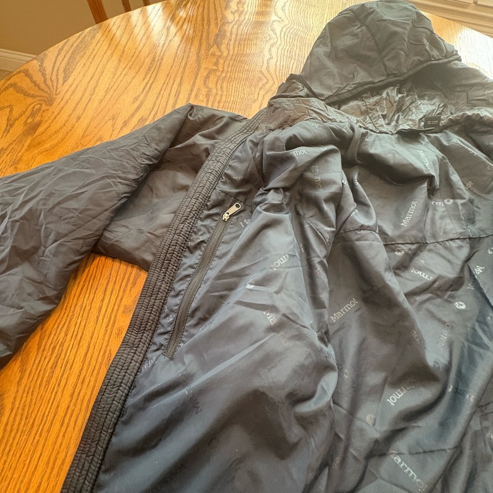 Marmot Men’s Black Ultralight Hooded Jacket XL - Picture 8 of 9